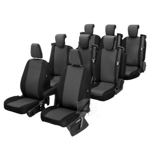 Passgenaue HERO Sitzbezüge geeignet für Opel Vivaro B ab 2014 bis 2019 Maßgeschneidert 8-Sitzer