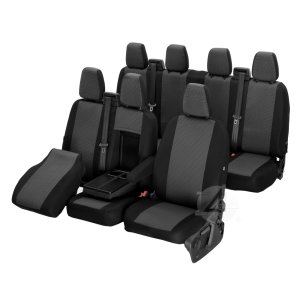 Passgenaue HERO Sitzbez&uuml;ge geeignet f&uuml;r Ford Transit ab 2014 Ma&szlig;geschneidert 7-Sitzer