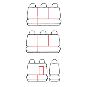 Passgenaue HERO Sitzbezüge geeignet für Ford Transit Custom / Tourneo ab 2012 Maßgeschneidert 9-Sitzer