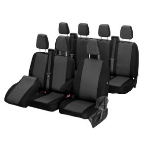 Passgenaue HERO Sitzbezüge geeignet für VW Crafter ab 2017 Maßgeschneidert 7-Sitzer