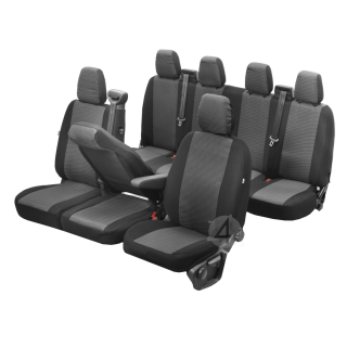 Passgenaue HERO Sitzbezüge geeignet für Renault Master IV ab 2010 Maßgeschneidert 7-Sitzer