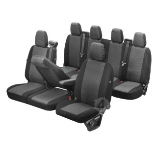 Passgenaue HERO Sitzbez&uuml;ge geeignet f&uuml;r Nissan NV400 ab 2010 Ma&szlig;geschneidert 7-Sitzer