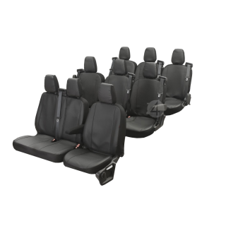 Passgenaue Kunstleder VIP Sitzbezüge geeignet für Fiat Scudo 2007-2016 Maßgeschneidert - 9-Sitzer