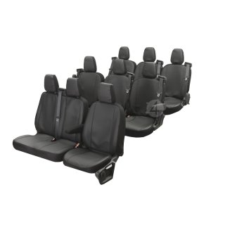 Passgenaue Kunstleder VIP Sitzbezüge geeignet für Peugeot Exper 2007-2016 Maßgeschneidert - 9-Sitzer