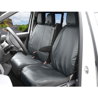 Passgenaue Kunstleder VIP Sitzbezüge geeignet für Peugeot Expert ab 2016 Maßgeschneidert - 1+2 ( 3-Sitzer )