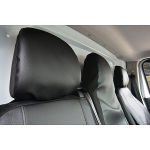Passgenaue Kunstleder VIP Sitzbezüge geeignet für Opel Vivaro B ab 2014 bis 2019 Maßgeschneidert - 1+2 ( 3-Sitzer )