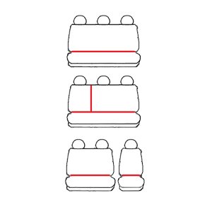 Passgenaue Kunstleder VIP Sitzbezüge geeignet für Nissan NV300 ab 2014 Maßgeschneidert - 9-Sitzer