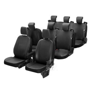 Passgenaue Kunstleder VIP Sitzbezüge geeignet für Opel Vivaro B ab 2014 bis 2019 Maßgeschneidert - 8-Sitzer