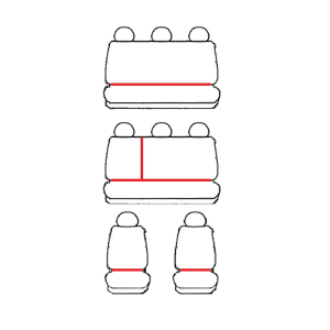 Passgenaue Kunstleder VIP Sitzbezüge geeignet für Renault Trafic ab 2014 Maßgeschneidert - 8-Sitzer