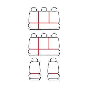Passgenaue Kunstleder VIP Sitzbezüge geeignet für Ford Transit Custom / Tourneo ab 2012 Maßgeschneidert - 8-Sitzer