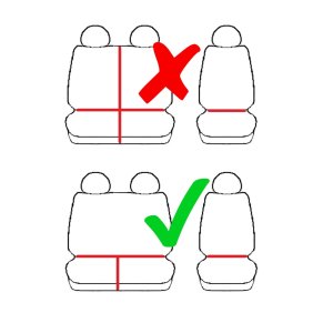 Passgenaue Kunstleder VIP Sitzbezüge geeignet für Man TGE ab 2017 Maßgeschneidert - 1+2 ( 3-Sitzer )