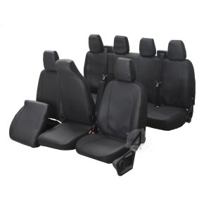 Passgenaue Kunstleder VIP Sitzbezüge geeignet für VW Crafter ab 2017 Maßgeschneidert - 7-Sitzer