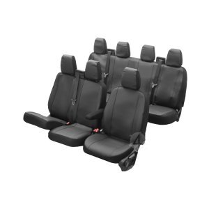 Passgenaue Kunstleder VIP Sitzbezüge geeignet für VW Crafter ab 2017 Maßgeschneidert - 7-Sitzer