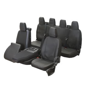 Passgenaue Kunstleder VIP Sitzbezüge geeignet für Opel Movano B ab 2010 Maßgeschneidert - 7-Sitzer