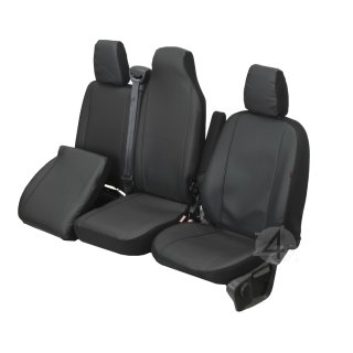 Passgenaue Kunstleder VIP Sitzbez&uuml;ge geeignet f&uuml;r Nissan NV400 ab 2010 Ma&szlig;geschneidert - 1+2 ( 3-Sitzer )