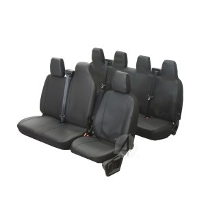 Passgenaue Kunstleder VIP Sitzbez&uuml;ge geeignet f&uuml;r Nissan NV400 ab 2010 Ma&szlig;geschneidert - 7-Sitzer