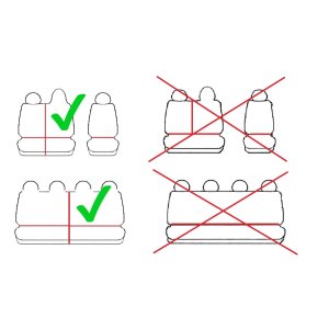 Passgenaue Kunstleder VIP Sitzbezüge geeignet für Nissan NV400 ab 2010 Maßgeschneidert - 7-Sitzer